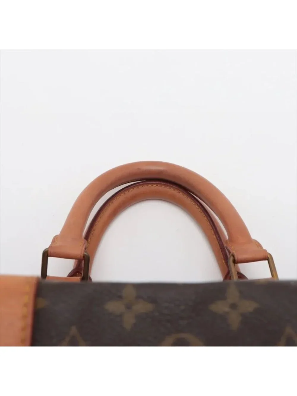Louis Vuitton Monogram Keepall 50 Leather Boston Bag Tote Carry